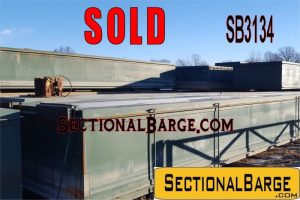 SB3134-SOLD - USED 40′ x 10′ x 5′ SECTIONAL BARGES