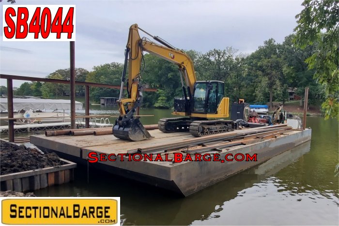 SB4044 – SECTIONAL SPUD BARGE W/ WORK BOAT