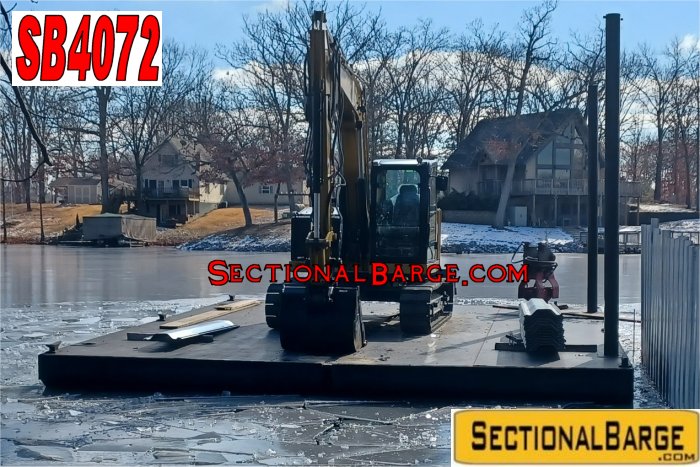 SB4072 – NEW 30′ x 24′ x 3′ SECTIONAL SPUD BARGE