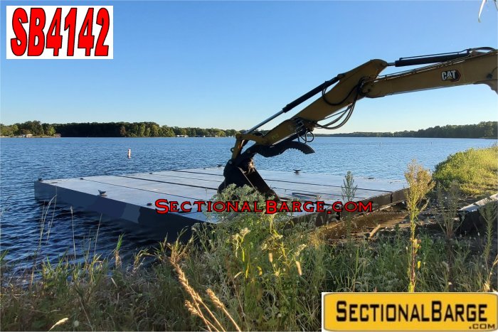 SB4142 – NEW 36′ x 24′ x 3′ SECTIONAL SPUD BARGE