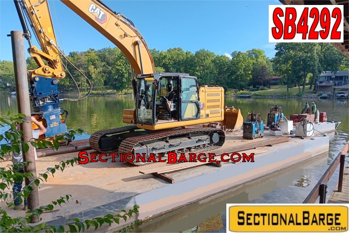 SB4292 – SPUD BARGE, WORK BOAT, EXCAVATOR PACKAGE