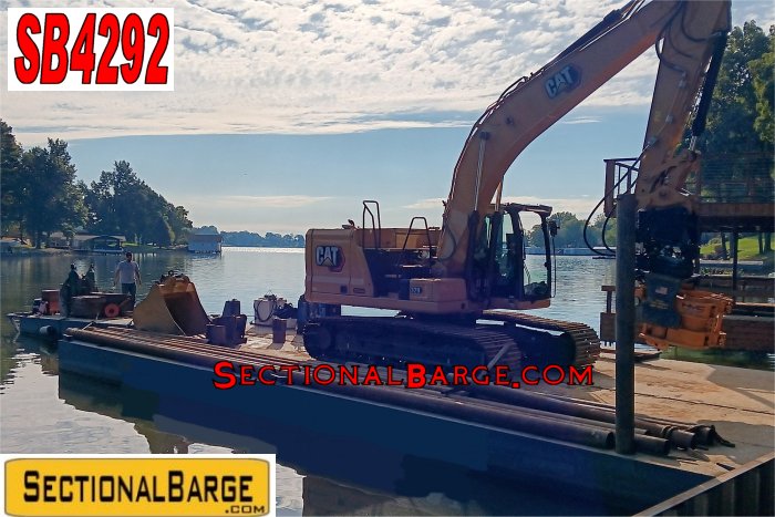 SB4292 - SPUD BARGE, WORK BOAT, EXCAVATOR PACKAGE