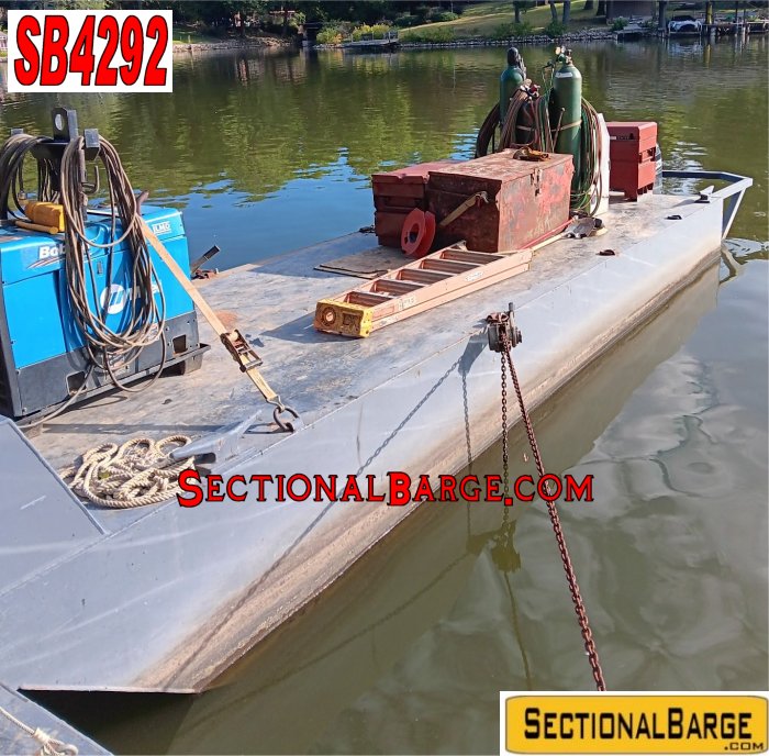 SB4292 - SPUD BARGE, WORK BOAT, EXCAVATOR PACKAGE