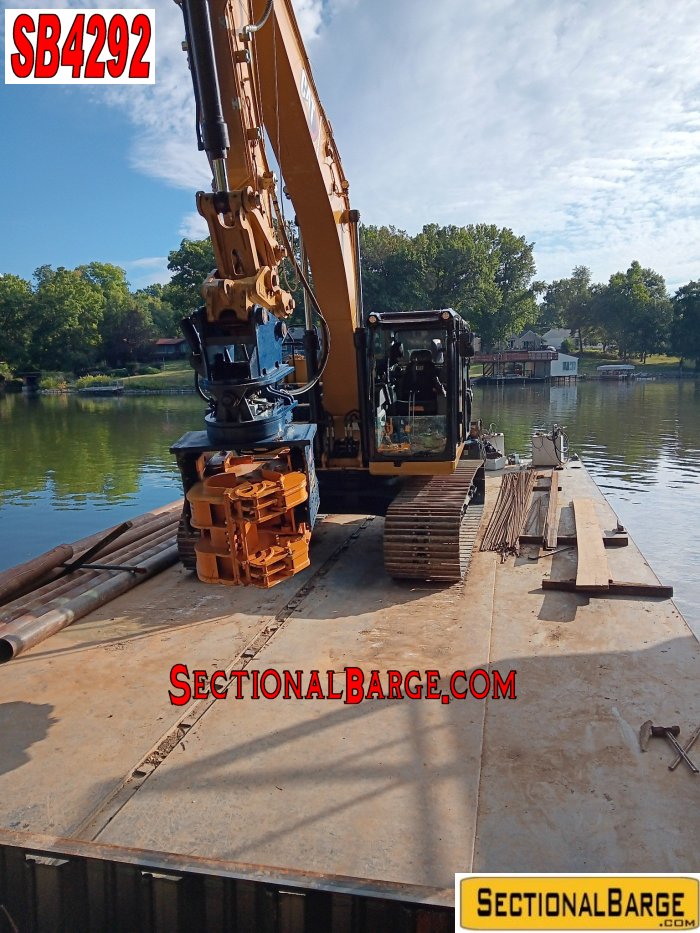 SB4292 - SPUD BARGE, WORK BOAT, EXCAVATOR PACKAGE