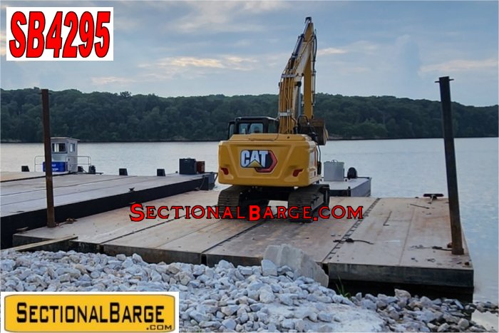 SB4295 – USED 40′ x 32′ x 3′ SECTIONAL SPUD BARGE