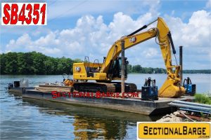 SB4351 - SECTIONAL BARGE - WORK BOAT - EXCAVATOR - HAMMER PKG.