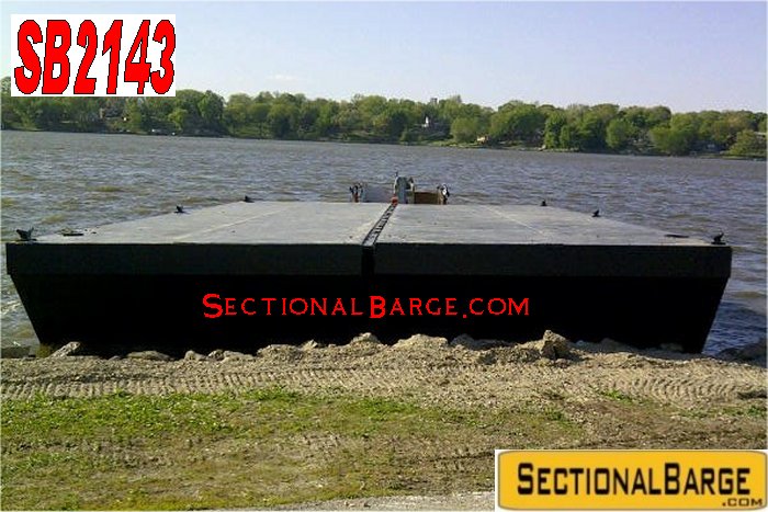 SB2143 – 48′ x 24′ x 4′ SECTIONAL SPUD BARGE